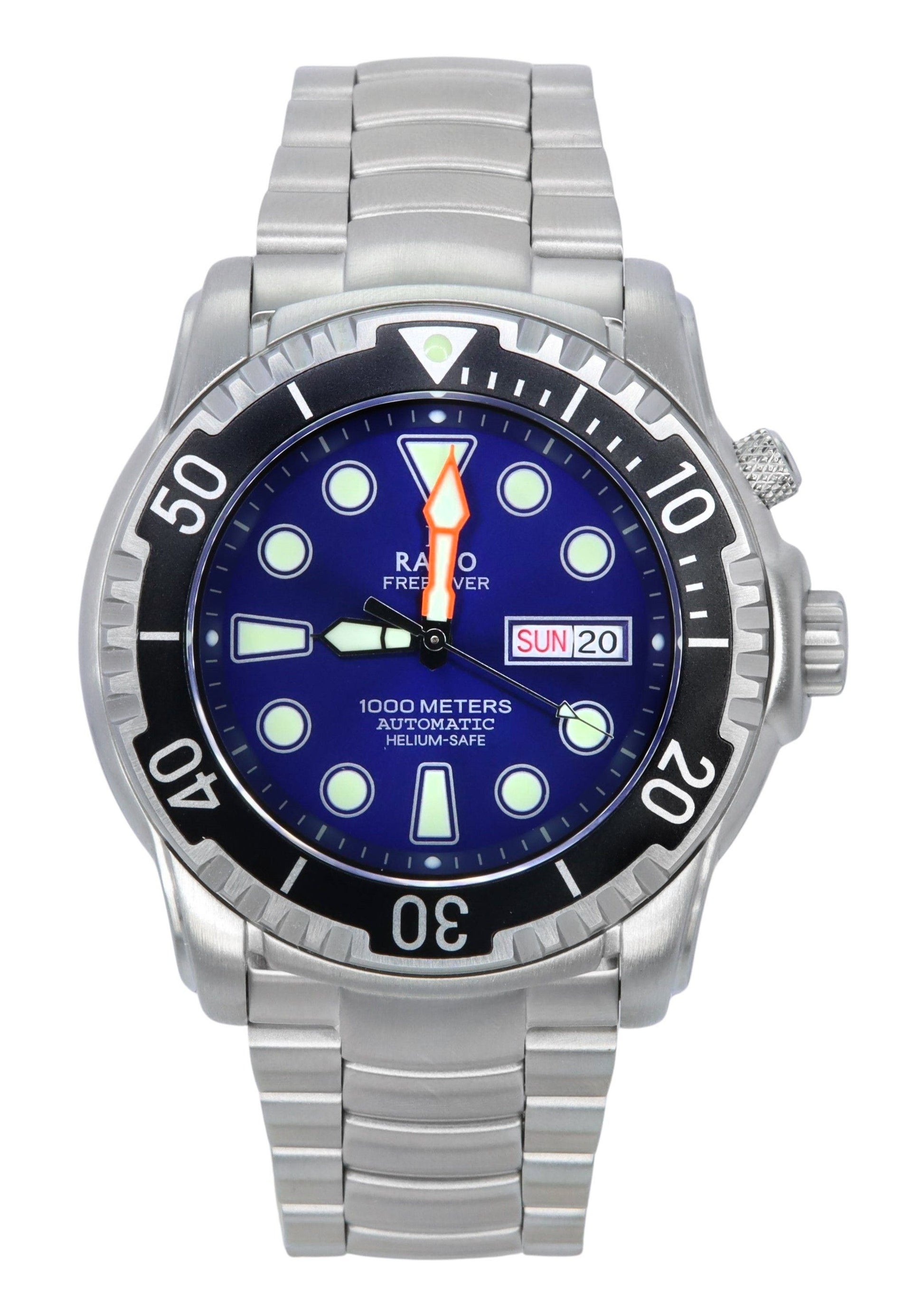 Ratio FreeDiver Helium-Safe 1000M Sapphire Automatic 1068HA96-34VA-BLU Men's Watch