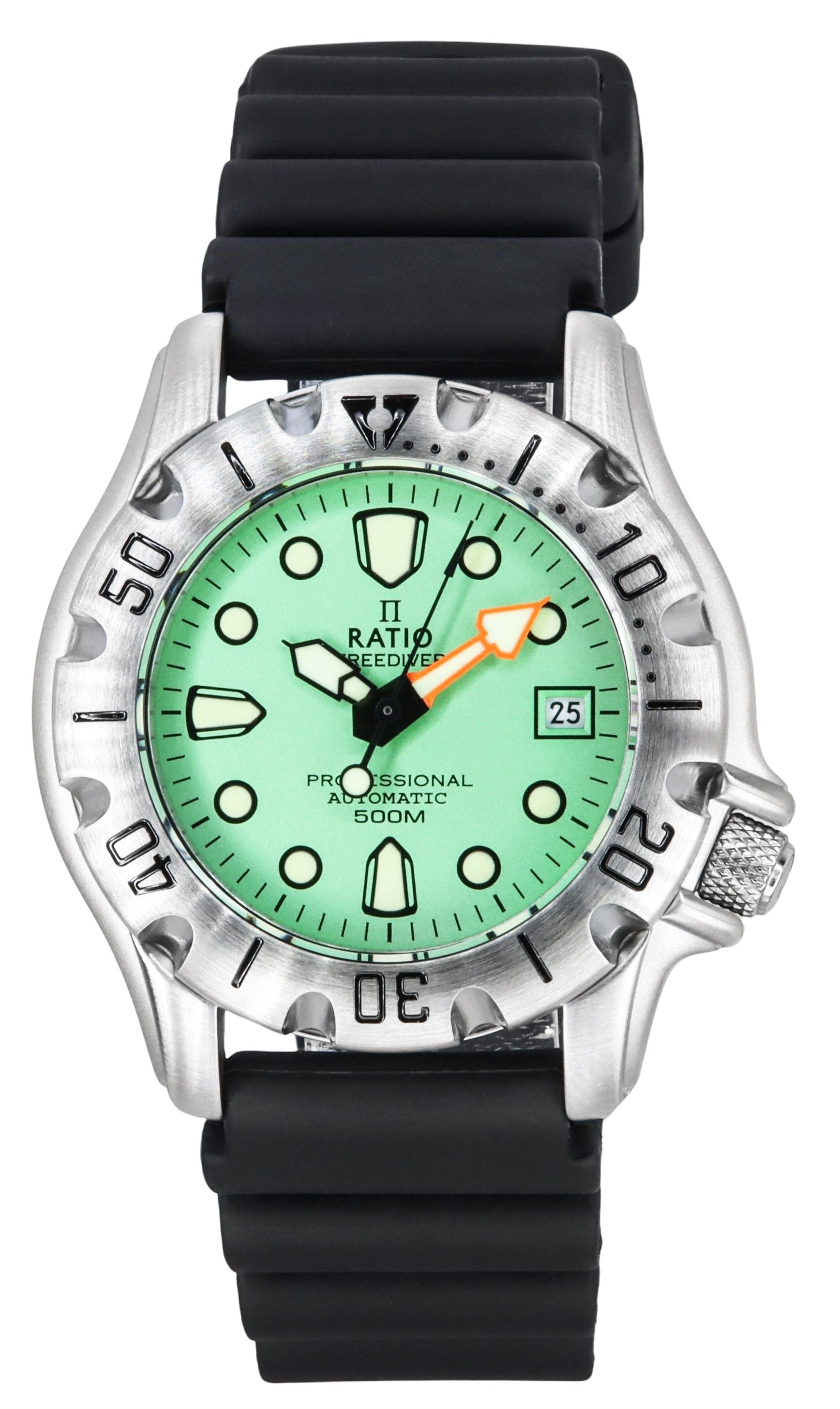 Ratio FreeDiver Professional 500M Sapphire Mint Green Dial Automatic 32BJ202A-MGRN Men's Watch