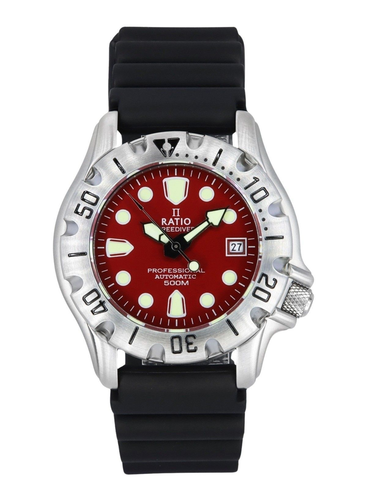 Ratio FreeDiver Professional 500M Sapphire Red Dial Automatic 32BJ202A-RED Men's Watch