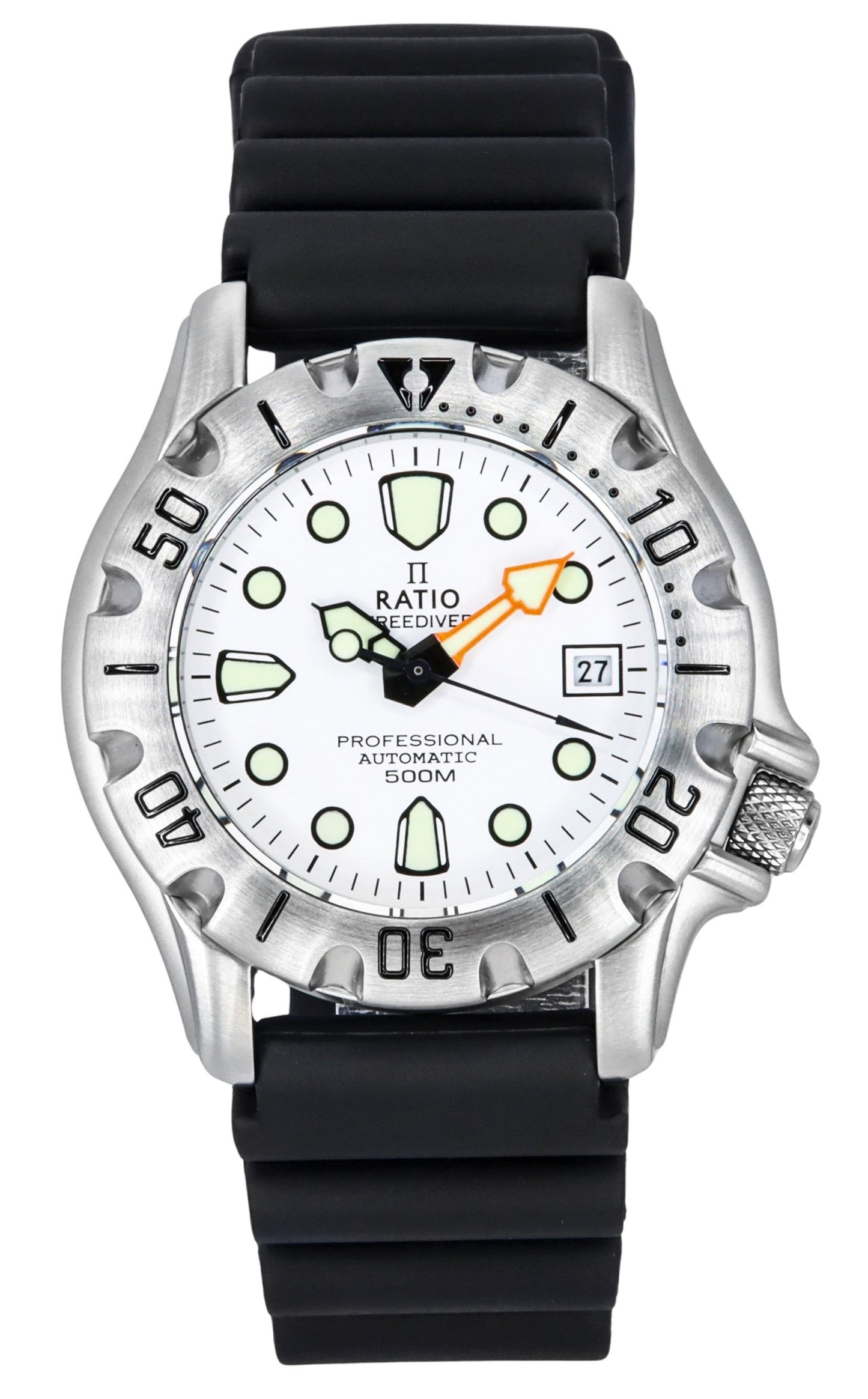 Ratio FreeDiver Professional 500M Sapphire White Dial Automatic 32BJ202A-WHT Men's Watch