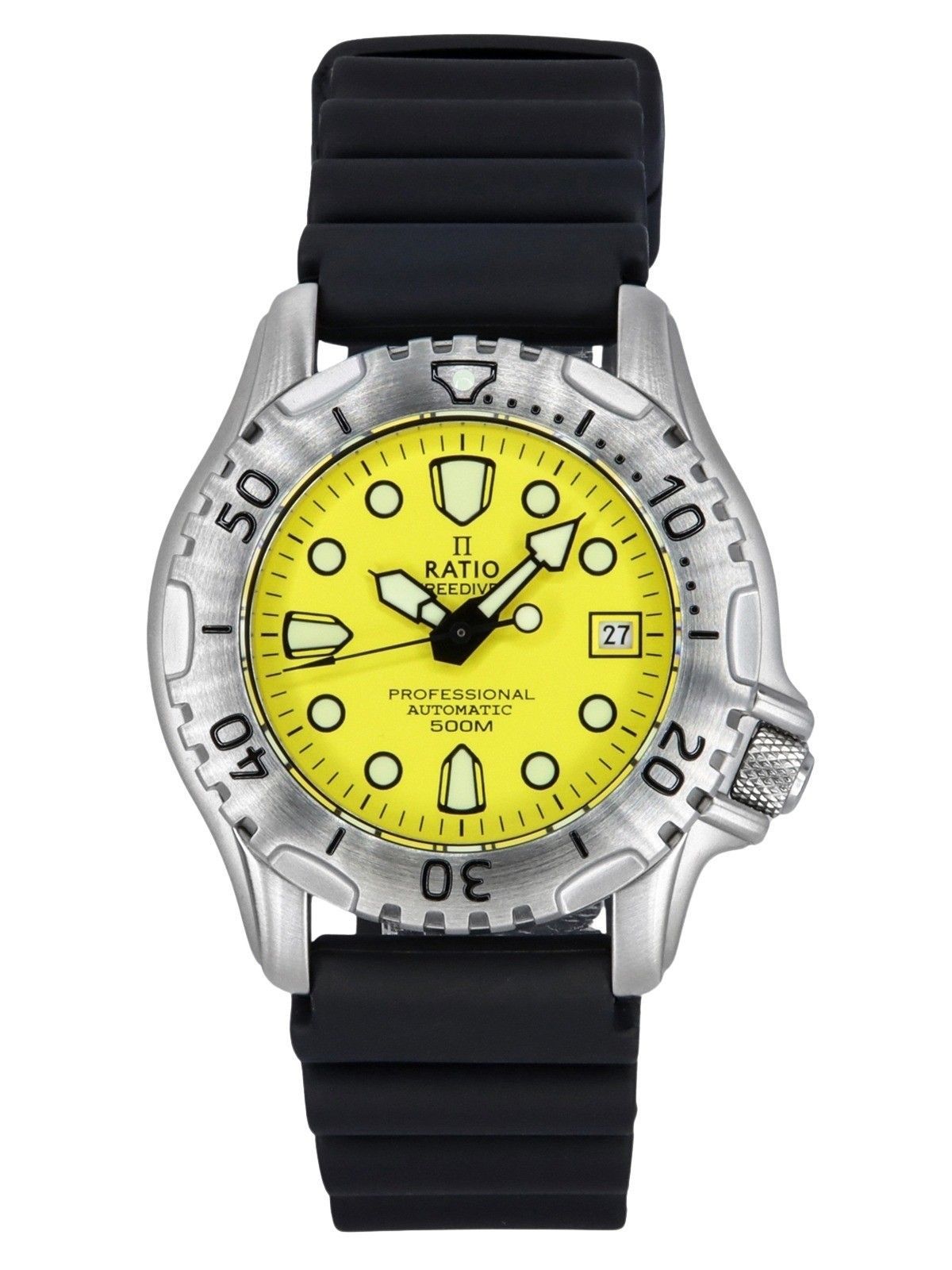 Ratio FreeDiver Professional 500M Sapphire Yellow Dial Automatic 32GS202A-YLW Men's Watch