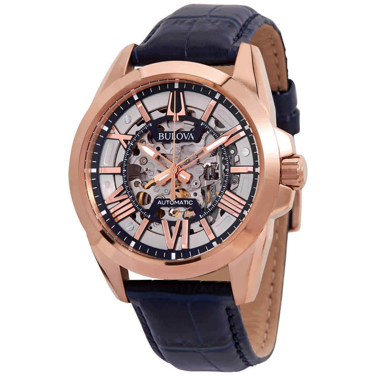 Bulova Sutton Automatic Skeleton Dial 97A161 100M Men's Watch