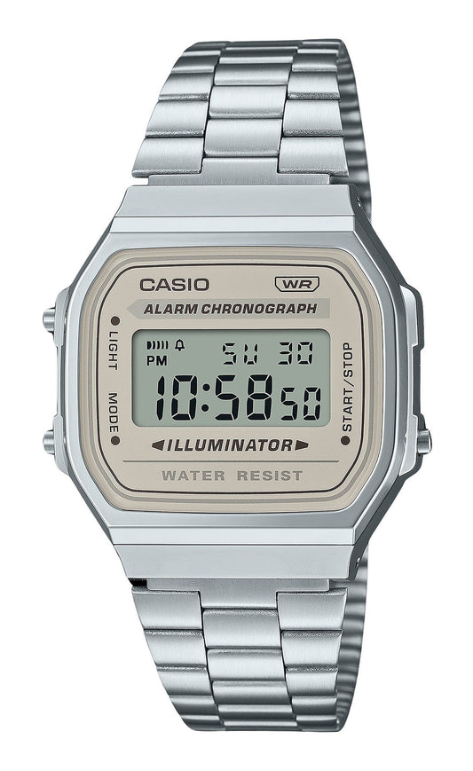 Casio Vintage Digital Stainless Steel Bracelet Quartz A168WA-8 Unisex Watch