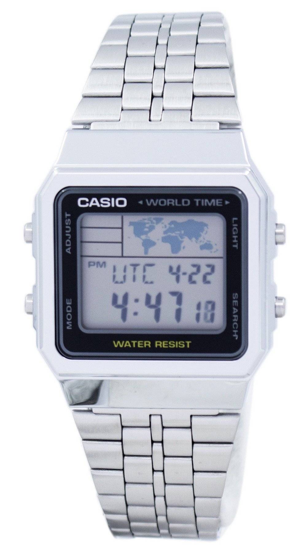 Casio Alarm World Time Digital A500WA-1DF Men's Watch