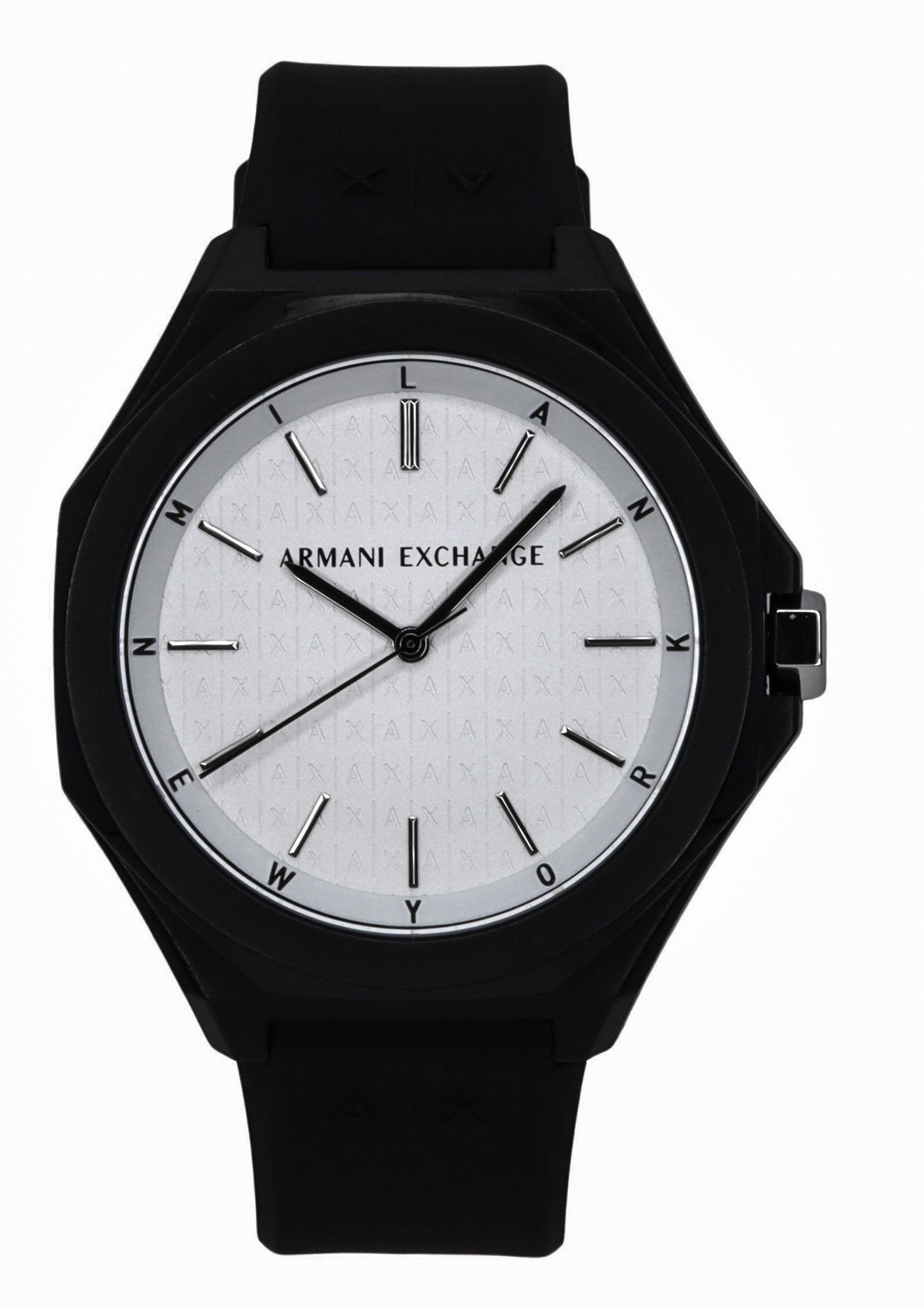 Armani Exchange Silicone Strap White Dial Quartz AX4600 Men's Watch