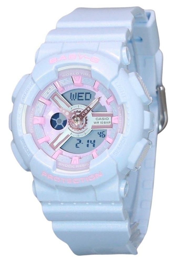 Casio Baby-G Analog Digital Resin Strap Multicolor Dial Quartz BA-110FH-2A 100M Women's Watch