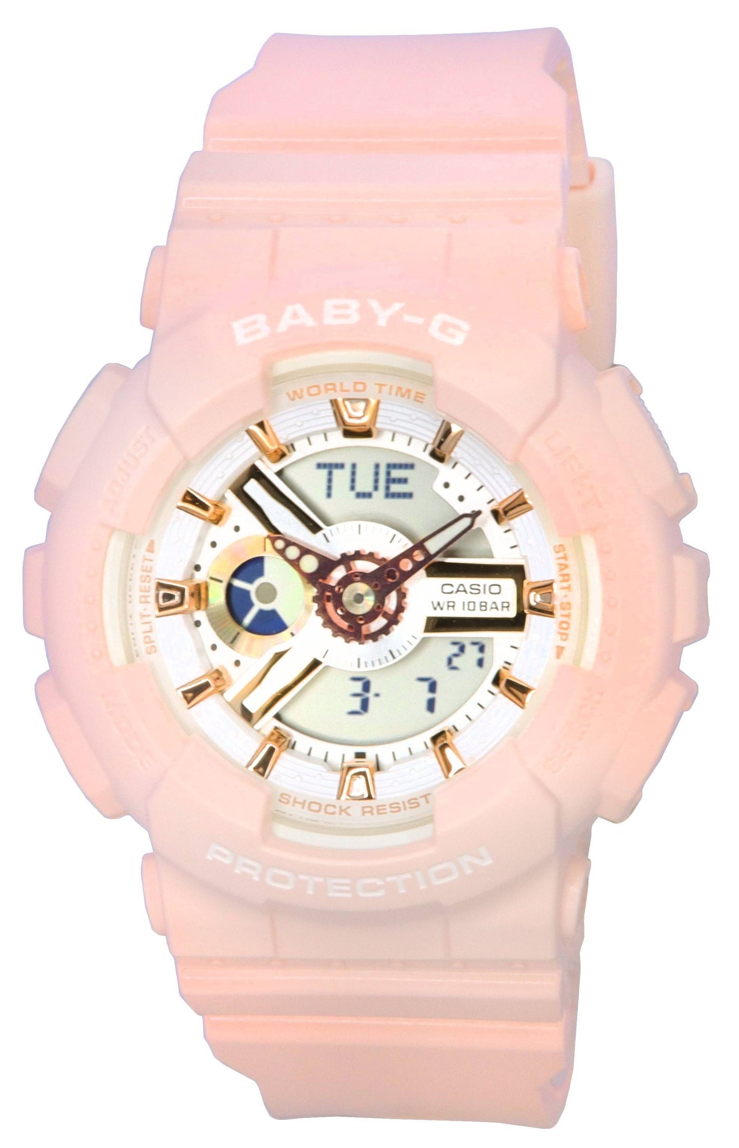 Casio Baby-G Analog Digital White Dial Quartz BA-110XRG-4A 100M Women's Watch