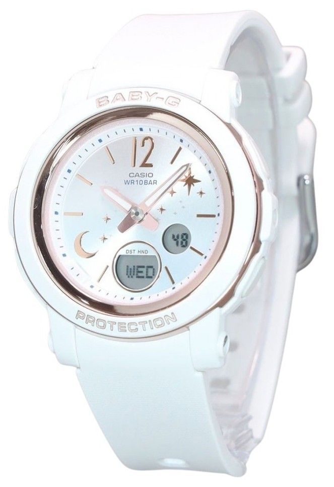 Casio Baby-G Moon And Star Series Analog Digital White Dial Quartz BGA-290DS-7A 100M Women's Watch