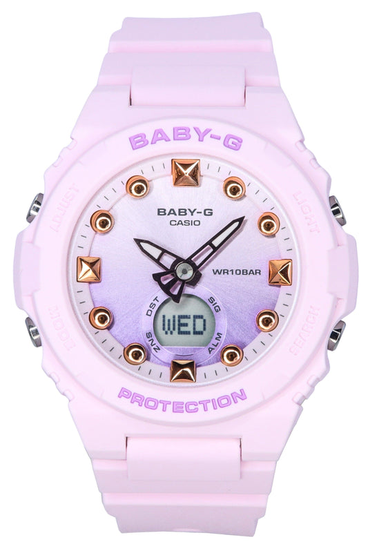 Casio Baby-G Summer Colors Series Analog Digital Pink Resin Strap Quartz BGA-320-4A 100M Women's Watch