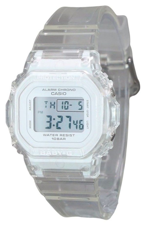 Casio Baby-G Digital Transparent Resin Strap Quartz BGD-565US-7 100M Women's Watch