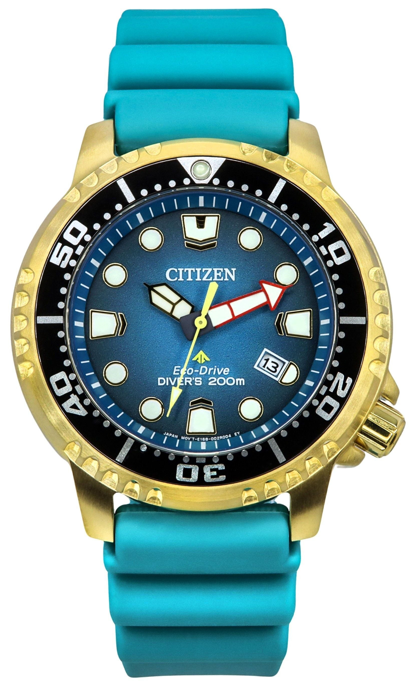 Citizen Promaster Dive Polyurethane Strap Turquoise Dial Eco-Drive Diver's BN0162-02X 200m Men's Watch