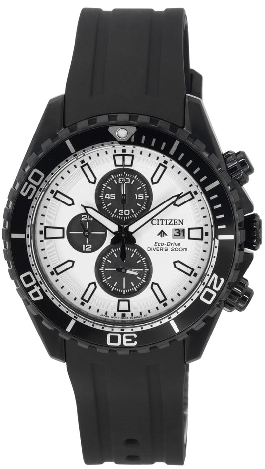 Citizen Promaster Marine Eco-Drive Chronograph White Dial Diver's CA0825-05A 200M Men's Watch