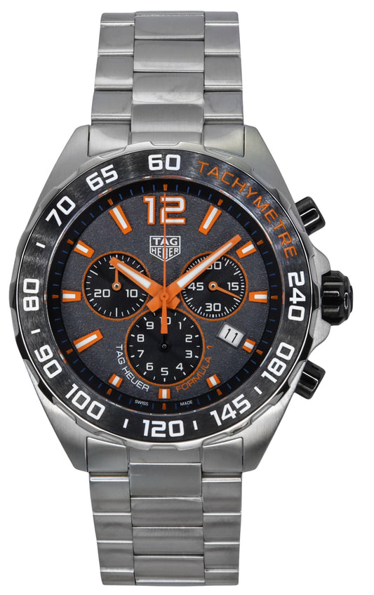 Tag Heuer Formula 1 Chronograph Stainless Steel Grey Dial Quartz Diver's CAZ101AH.BA0842 200M Men's Watch