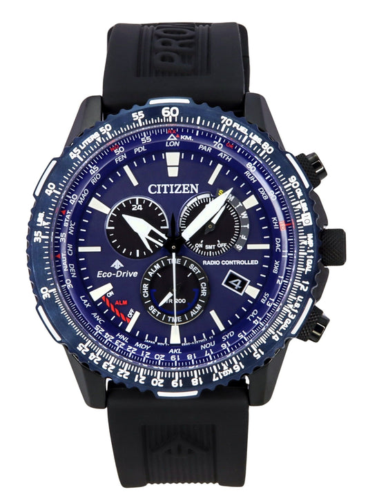 Citizen Promaster Sky A-T Radio Controlled Chronograph Blue Dial Eco-Drive Diver's CB5006-02L 200M Men's Watch