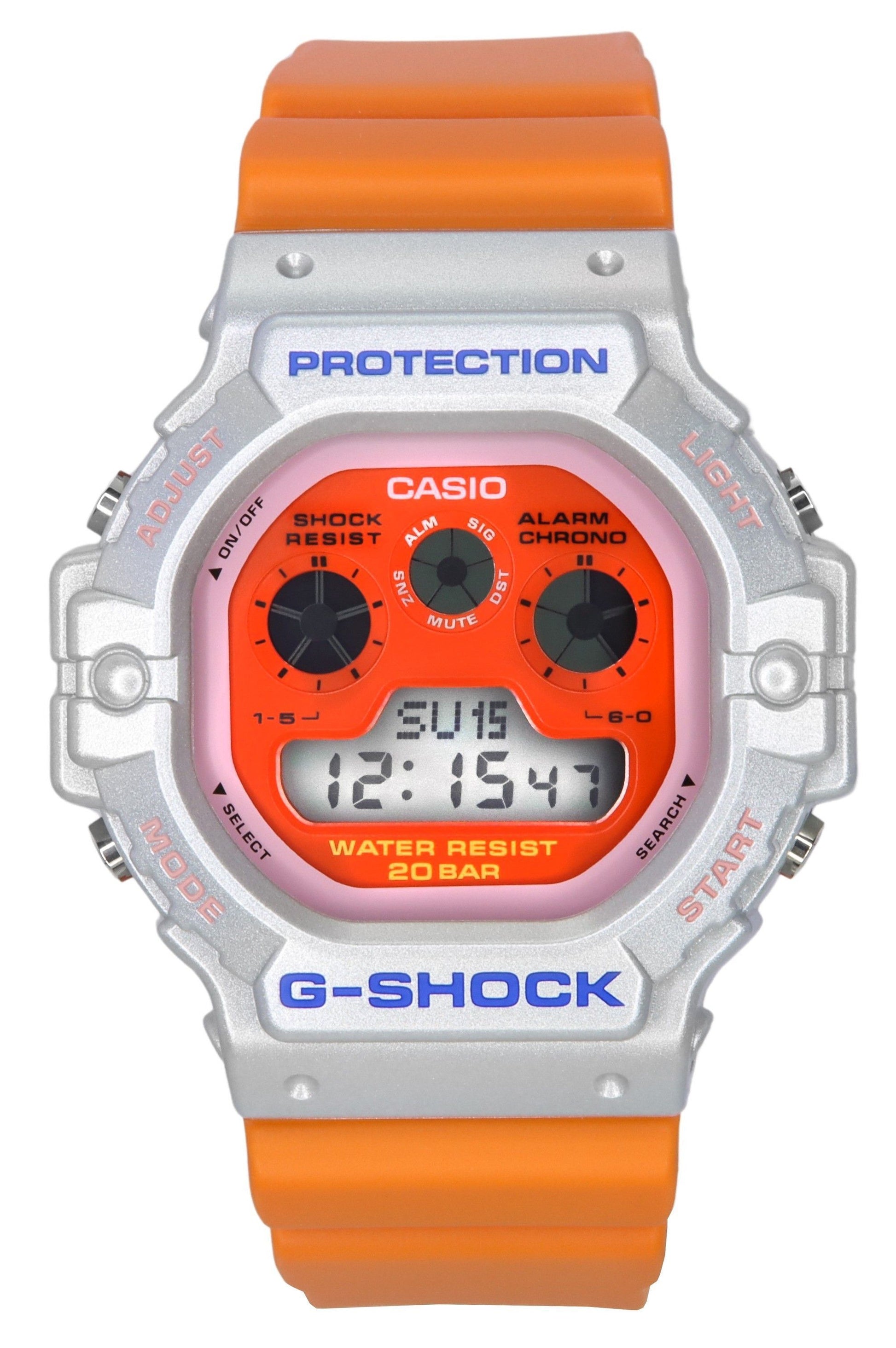 Casio G-Shock Euphoria Series Digital Orange Resin Strap Quartz DW-5900EU-8A4 200M Men's Watch