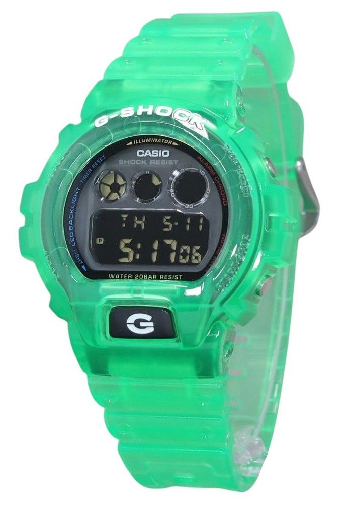 Casio G-Shock Joytopia Digital Translucent Green Resin Strap Quartz DW-6900JT-3 200M Men's Watch