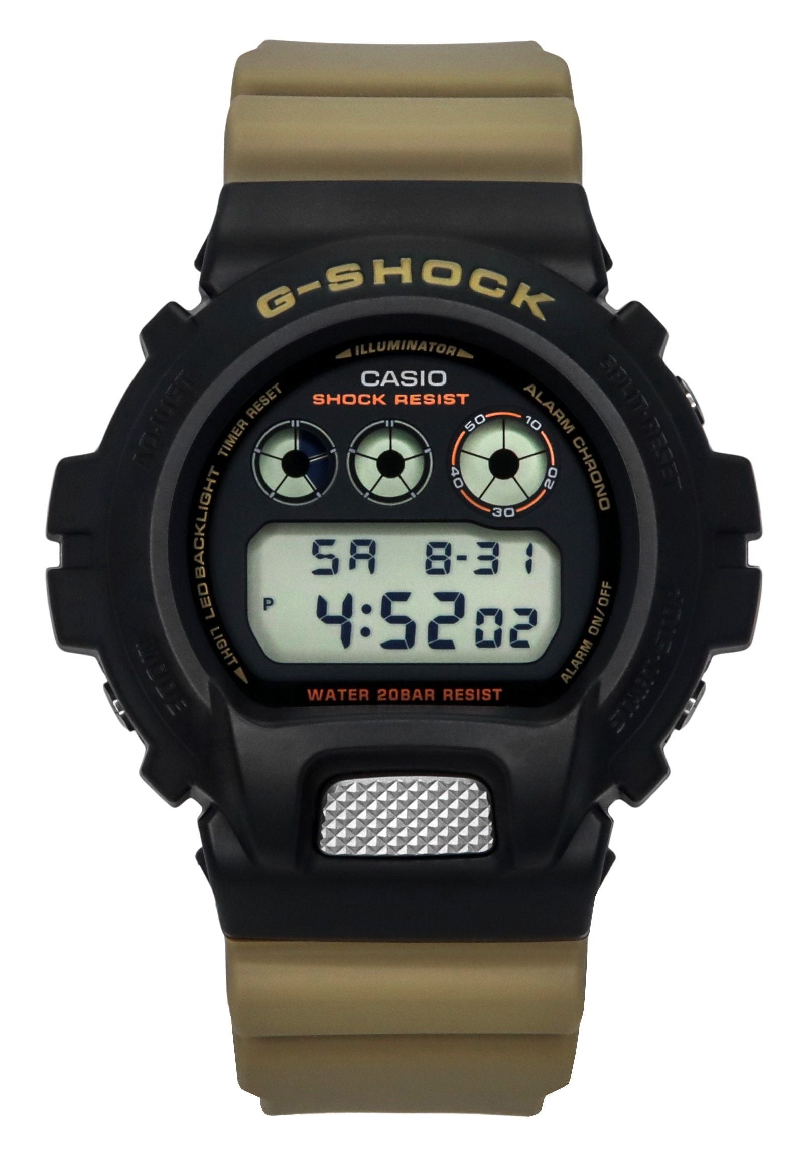 Casio G-Shock Digital Resin Strap Black Dial Quartz DW-6900TU-1A5 200M Men's Watch