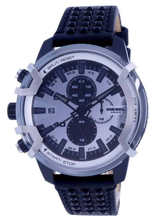 Diesel Griffed Chronograph Leather Quartz DZ4571 Men's Watch