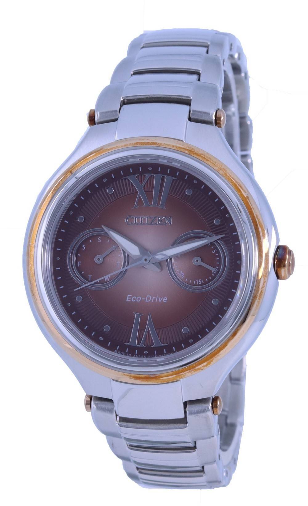 Citizen Brown Dial Stainless Steel Eco-Drive FD4007-51W Women's Watch