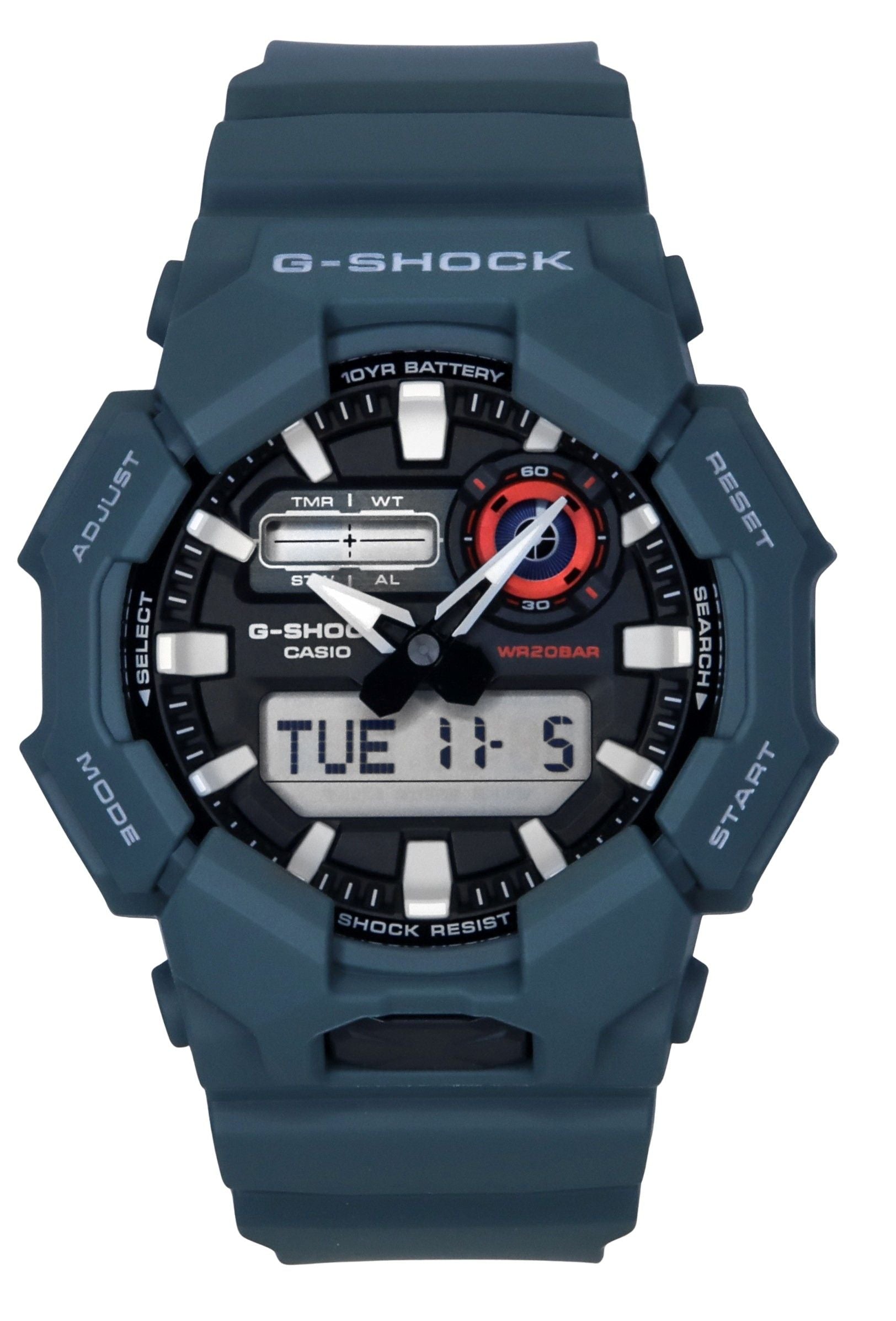 Casio G-Shock Analog Digital Bio-Based Resin Strap Black Dial Quartz GA-010-2A 200M Men's Watch