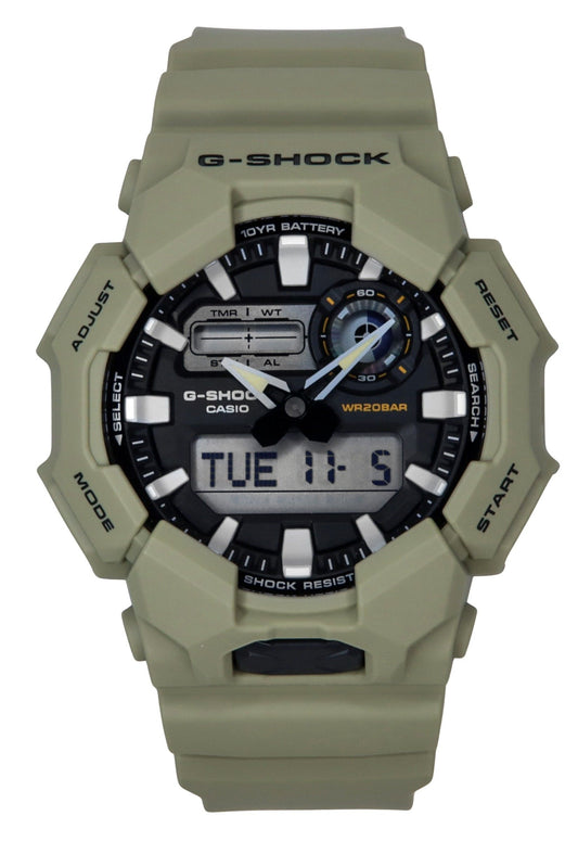 Casio G-Shock Analog Digital Bio-Based Resin Strap Black Dial Quartz GA-010-5A 200M Men's Watch