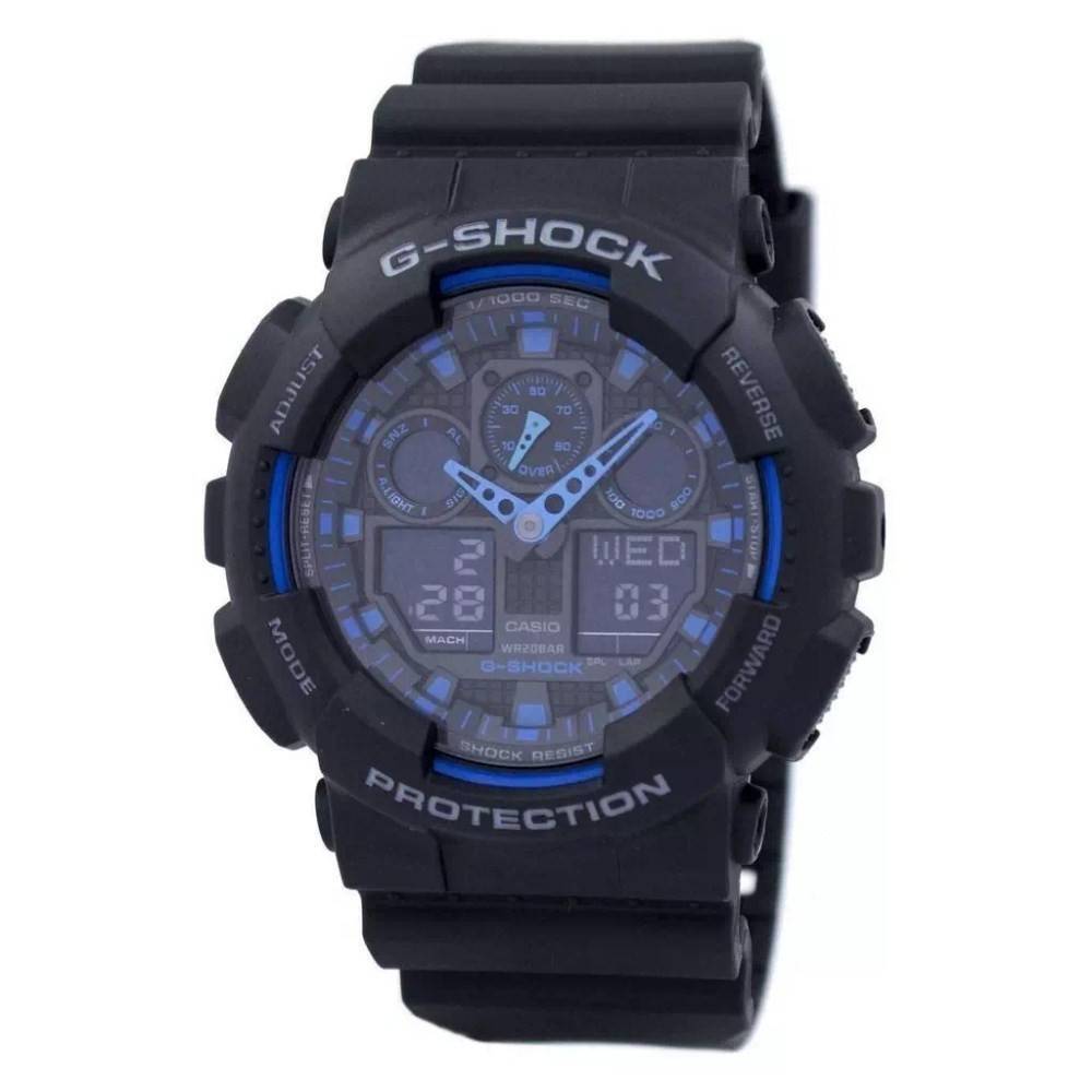 Casio G-Shock World Time Alarm GA-100-1A2 GA-100 Men's Watch