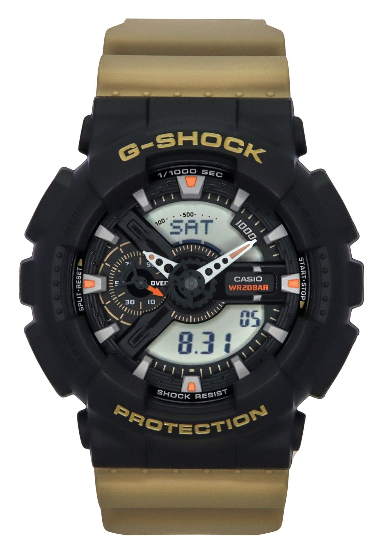 Casio G-Shock Analog Digital Resin Strap Black Dial Quartz GA-110TU-1A5 200M Men's Watch