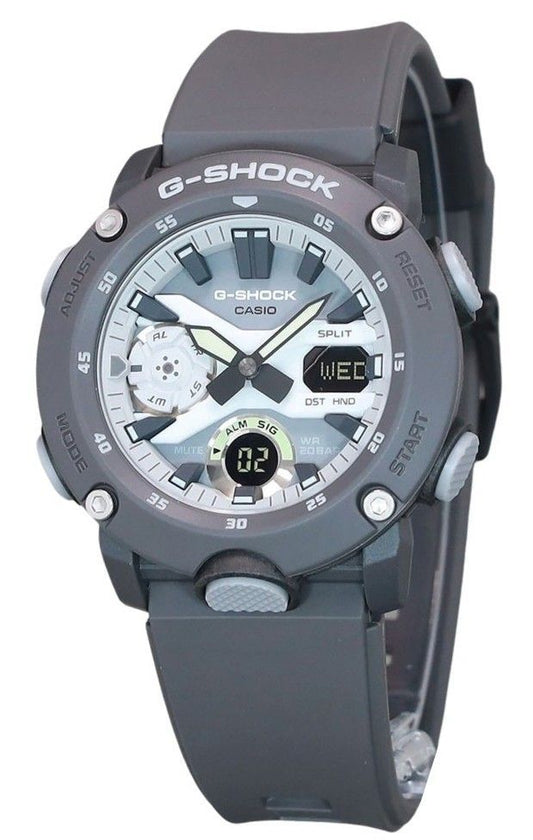 Casio G-Shock Hidden Glow Series Analog Digital Resin Strap Grey Dial Quartz GA-2000HD-8A 200M Men's Watch