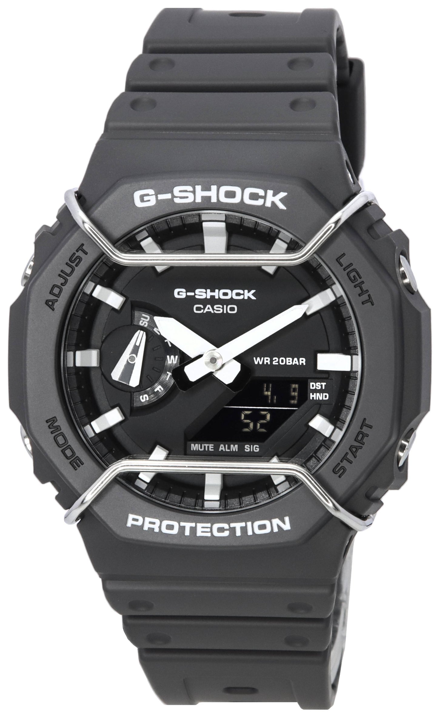 Casio Tone-on-Tone G-Shock Analog Digital Black Dial Quartz GA-2100PTS-8A GA2100PTS-8 200M Men's Watch