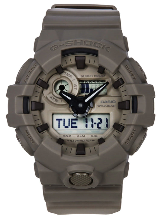 Casio G-Shock Natural Color Series Analog Digital Resin Strap Grey Dial Quartz GA-700NC-5A 200M Men's Watch