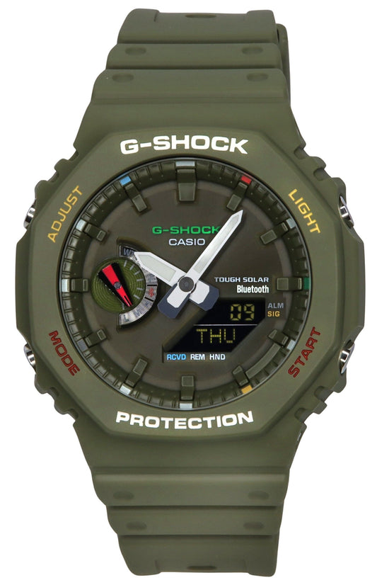 Casio G-Shock Analog Digital Smartphone Link Bluetooth Green Dial Solar GA-B2100FC-3A 200M Men's Watch