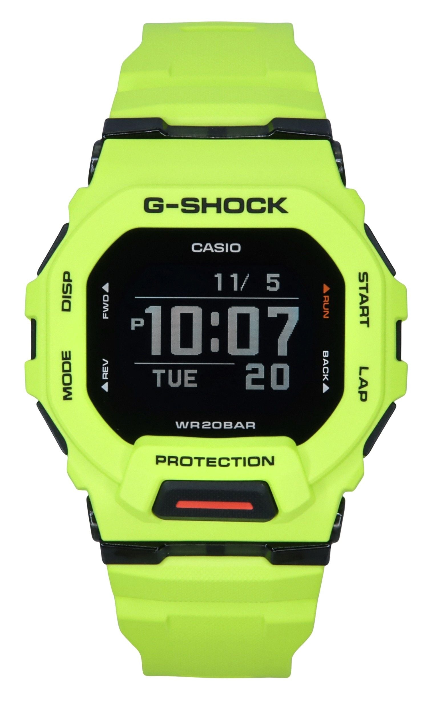 Casio G-Shock G-Squad Digital Smartphone Link Yellow Resin Strap Quartz GBD-200-9 200M Men's Watch