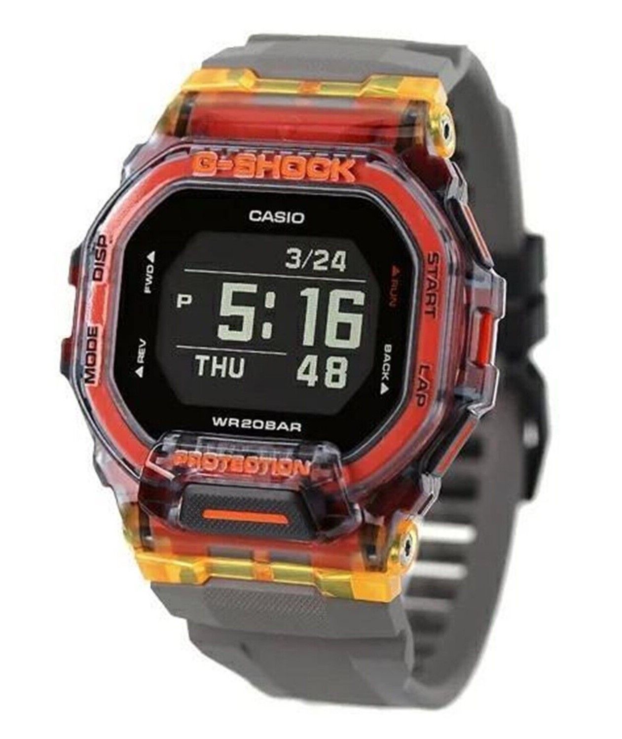 Casio G-Shock Move G-Squad Vital Bright Series Mobile Link Digital Quartz GBD-200SM-1A5 200M Men's Watch