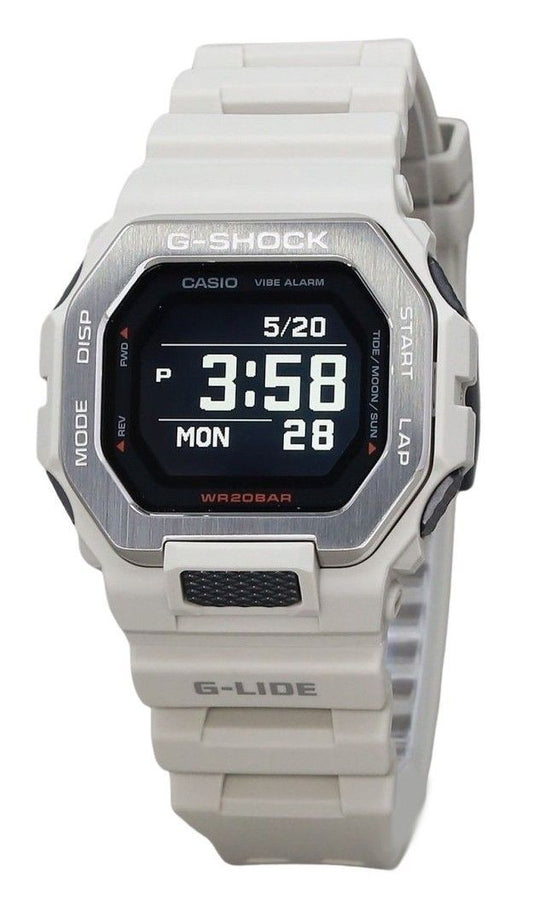 Casio G-Shock G-Lide Digital Smartphone Link Grey Resin Strap Quartz GBX-100-8 200M Men's Watch