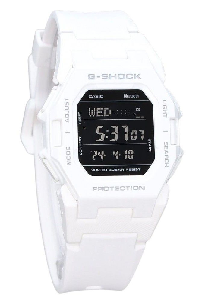 Casio G-Shock Digital Smartphone Link White Resin Strap Quartz GD-B500-7 200M Men's Watch