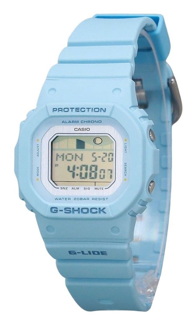 Casio G-Shock G-Lide Digital Light Blue Bio Based Resin Strap Quartz GLX-S5600-2 200M Women's Watch