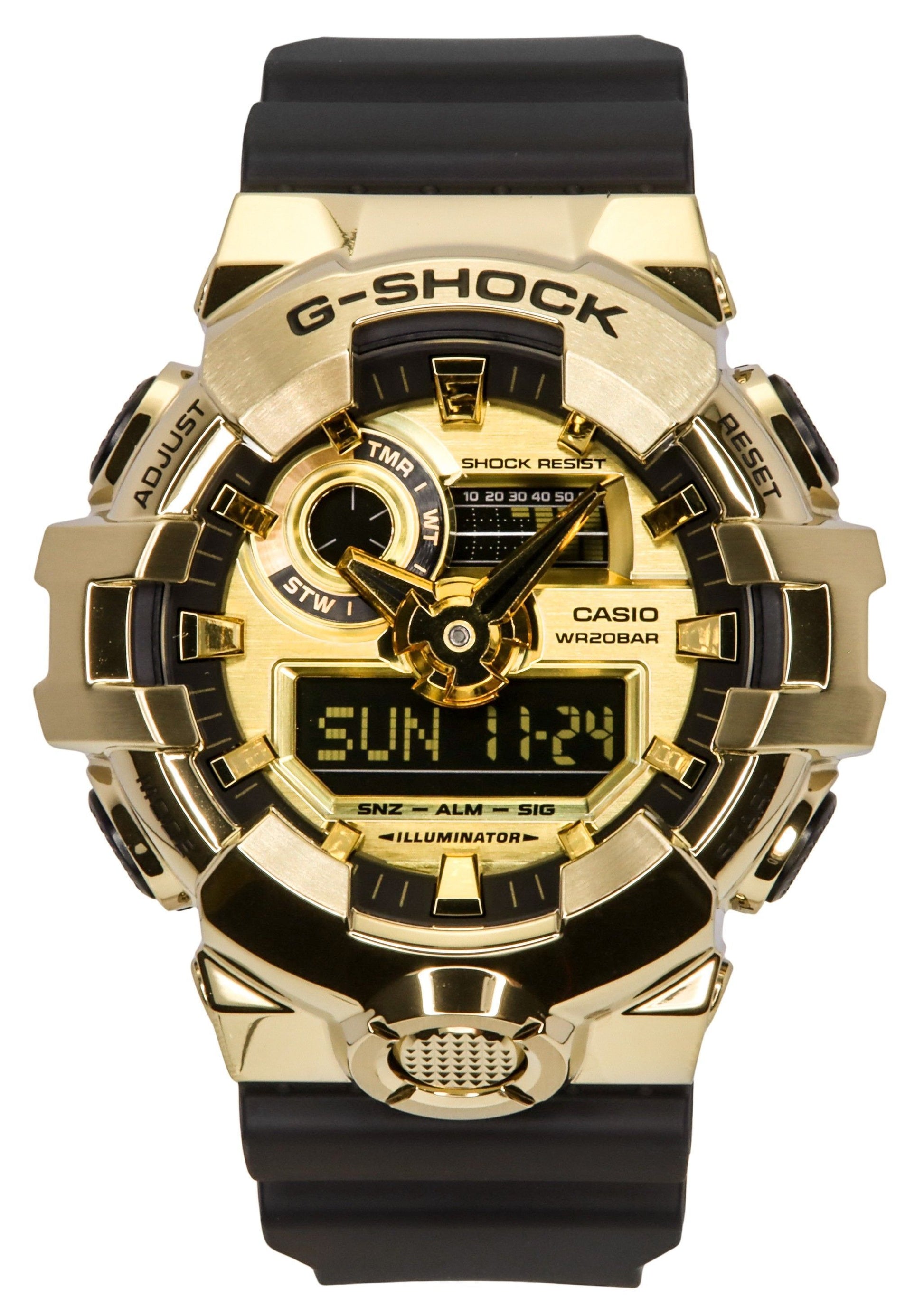 Casio G-Shock G-Steel Analog Digital Resin Strap Gold Dial Quartz GM-700G-9A 200M Men's Watch