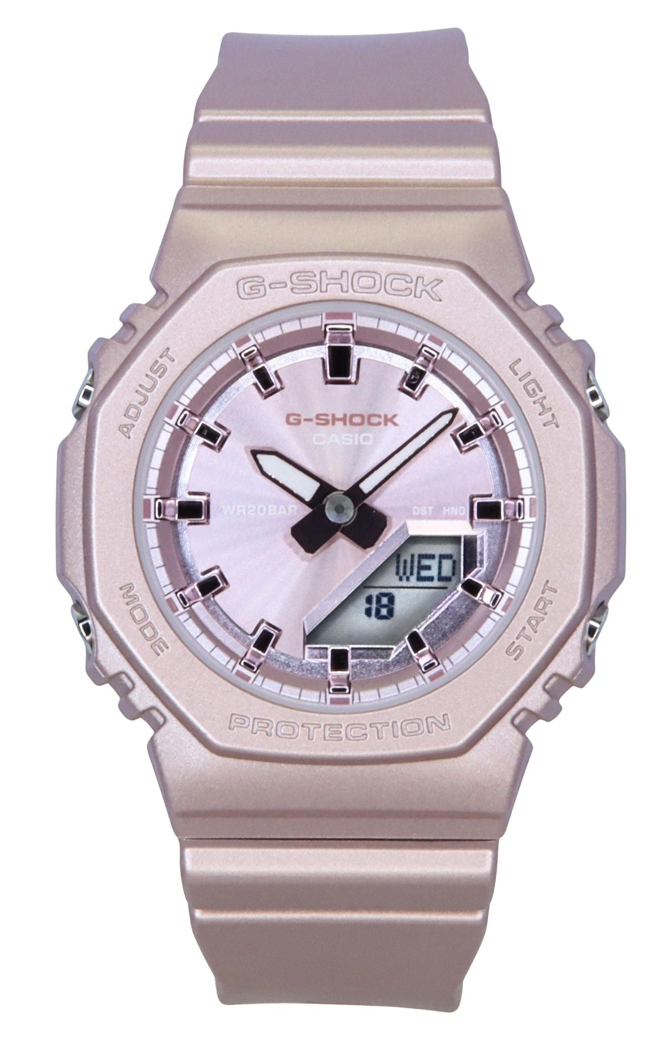 Casio G-Shock Analog Digital Bio-Based Resin Strap Pink Dial Quartz GMA-P2100ST-4A 200M Women's Watch