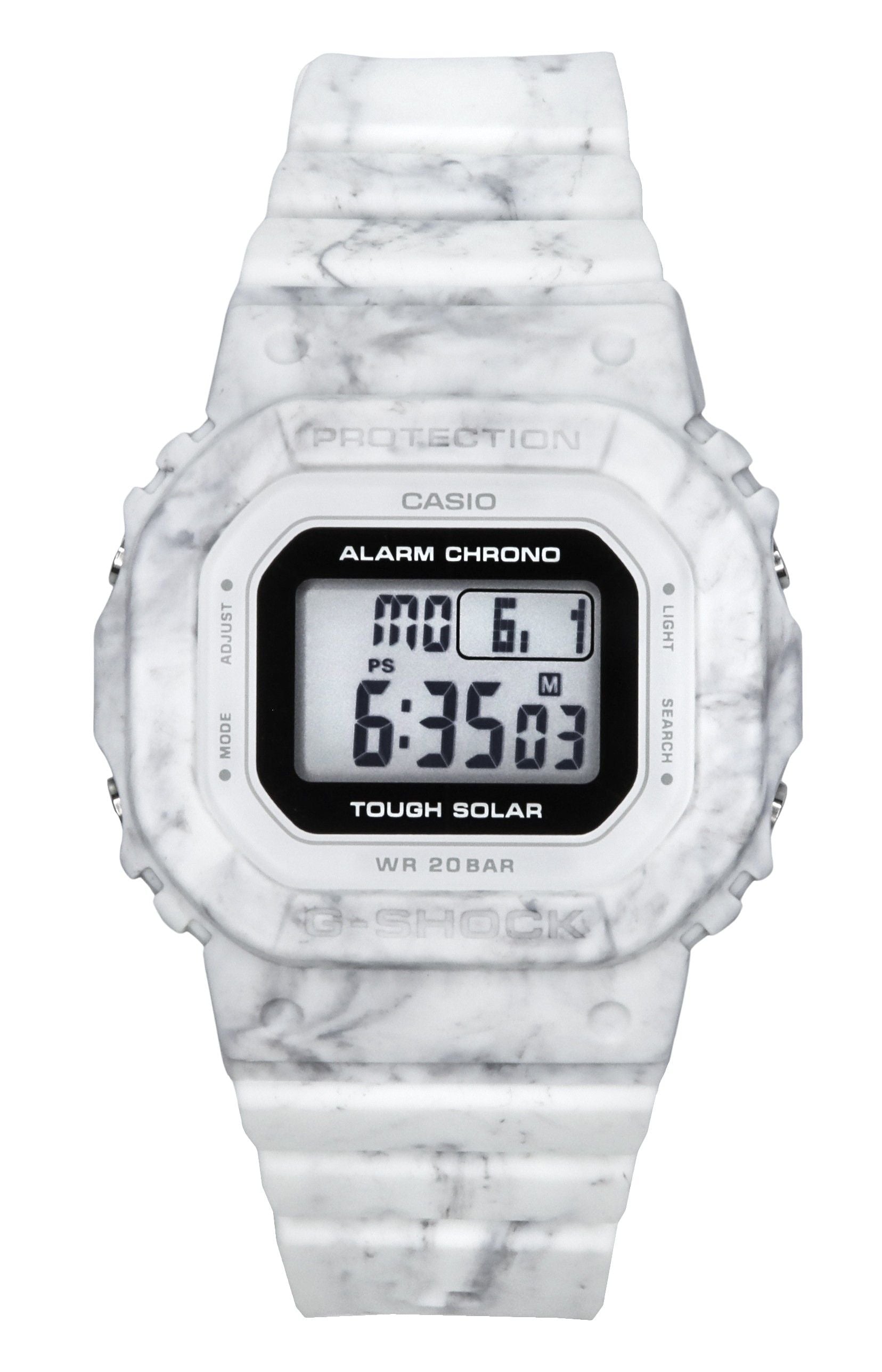 Casio G-Shock Digital White Bio-Based Resin Strap Tough Solar GMS-S5600RT-7 200M Women's Watch