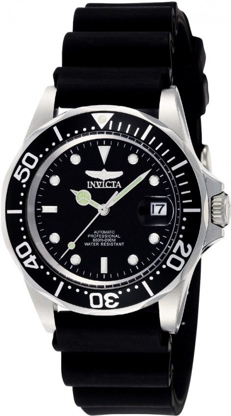 Invicta Pro Diver 200M Automatic Black Rubber 9110 Men's Watch