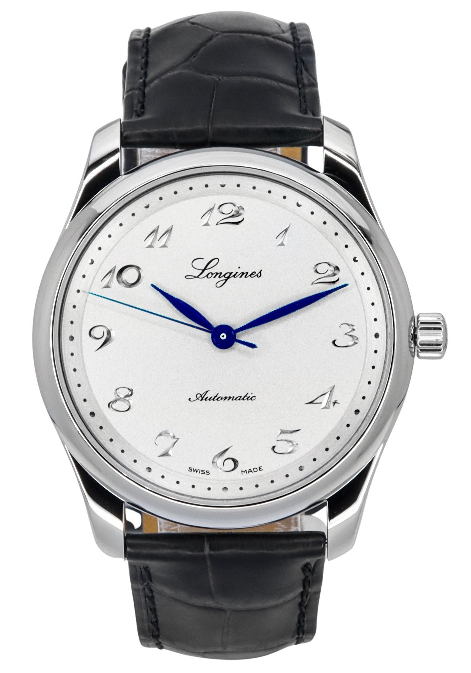 Longines Master Collection 190th Anniversary Leather Strap Silver Dial Automatic L2.793.4.73.2 Men's Watch