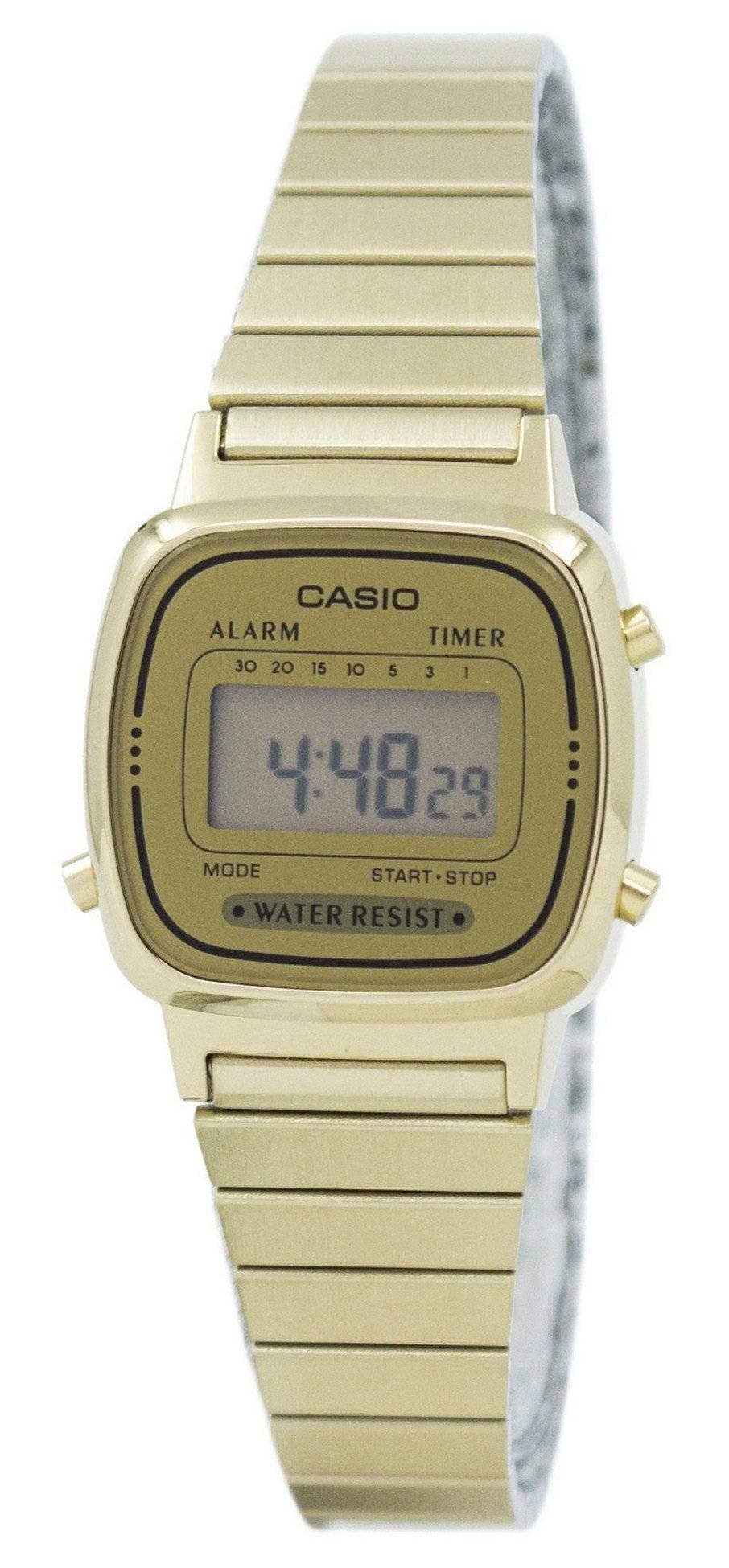 Casio Digital Stainless Steel Alarm Timer LA670WGA-9DF LA670WGA-9 Women's Watch