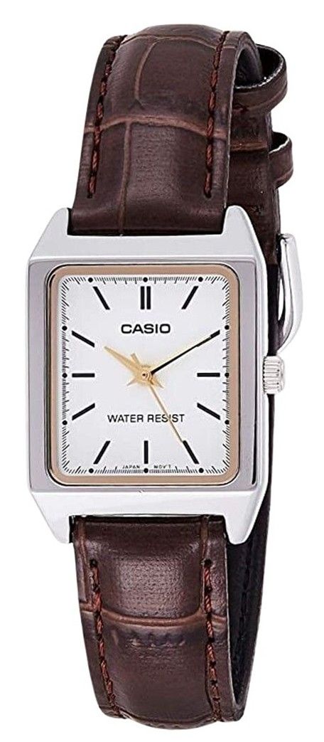 Casio Standard Analog Leather Strap White Dial Quartz LTP-V007L-7E2 Women's Watch