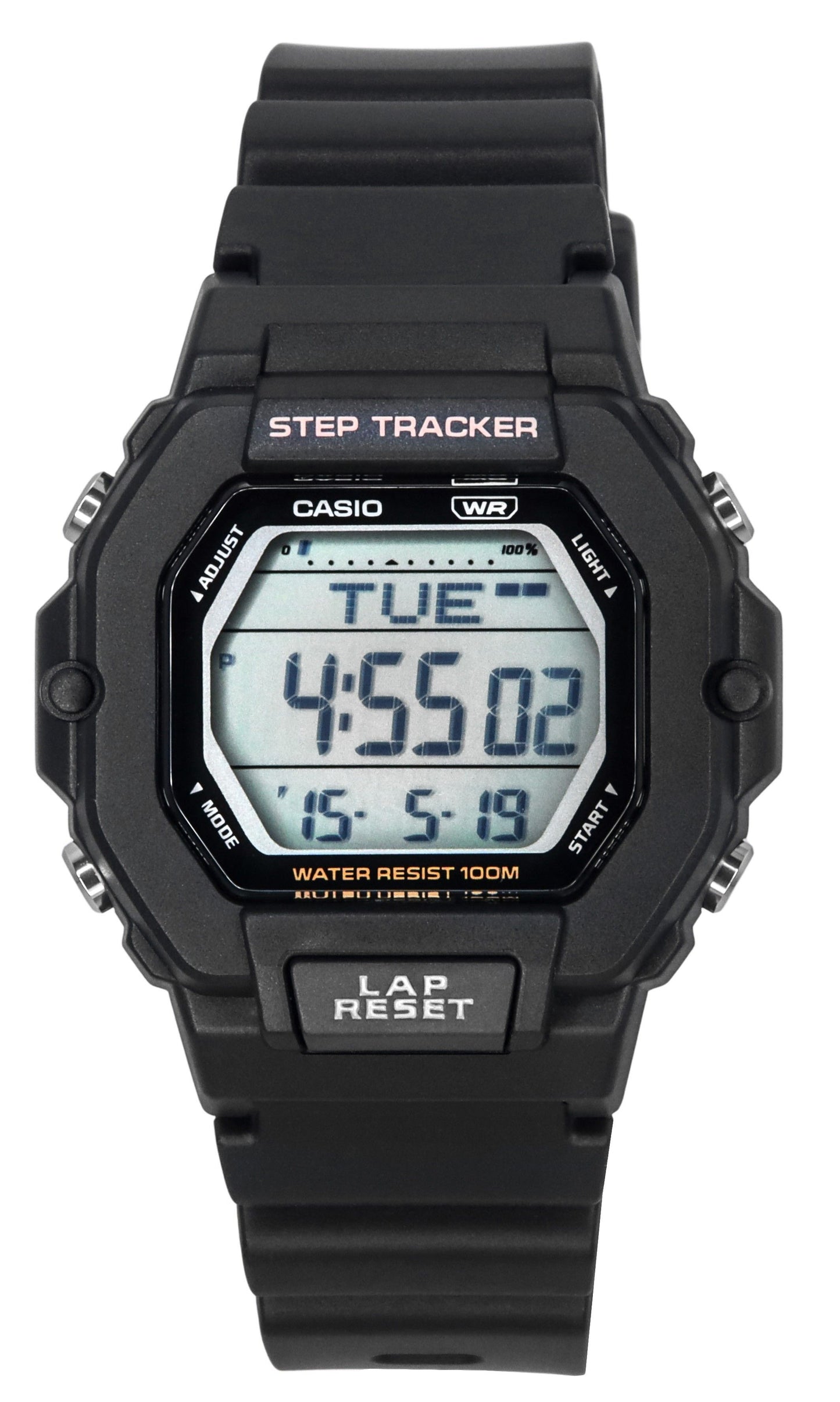 Casio Standard Digital Black Resin Strap Quartz LWS-2200H-1A 100M Unisex Watch