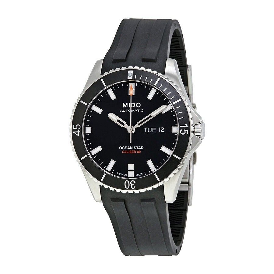 Mido Ocean Star Rubber Strap Black Dial Automatic Diver's M026.430.17.051.00 200M Men's Watch