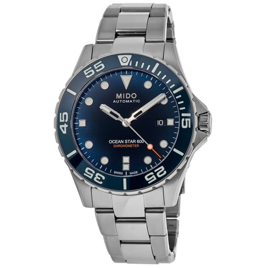 Mido Ocean Star 600 Chronometer Blue Dial Automatic Diver's M026.608.11.041.01 600M Men's Watch