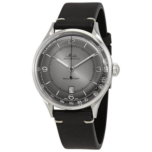 Mido Multifort Patrimony Leather Strap Anthracite Dial Automatic M040.407.16.060.00 Men's Watch