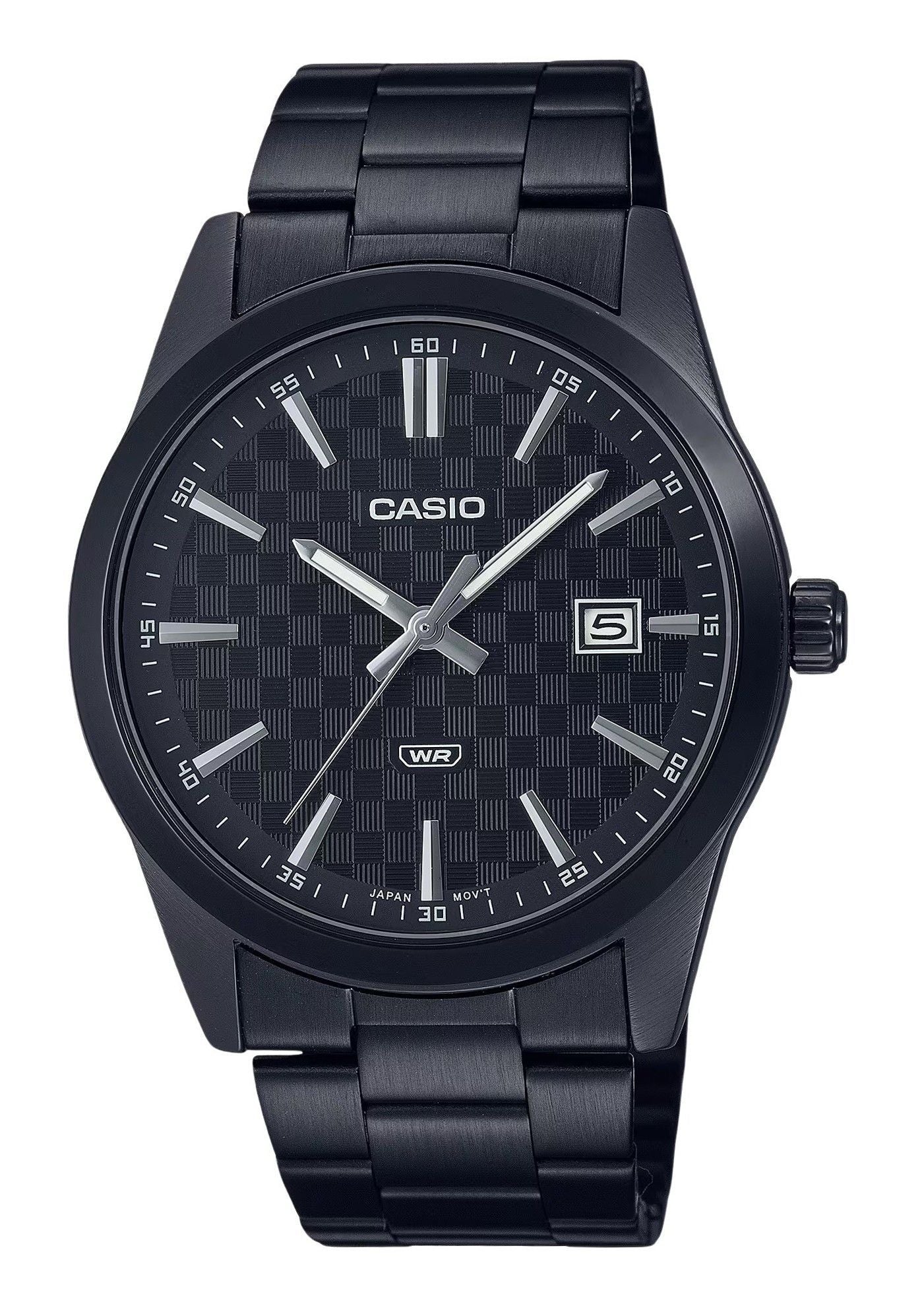 Casio Standard Analog Black Ion Plated Stainless Steel Black Dial Quartz MTP-VD03B-1A Men's Watch