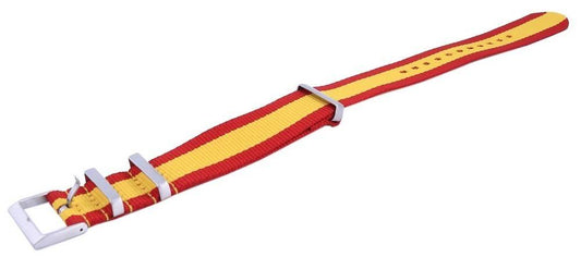 Ratio NATO29 Spain National Flag Pattern Polyester 22mm Watch Strap