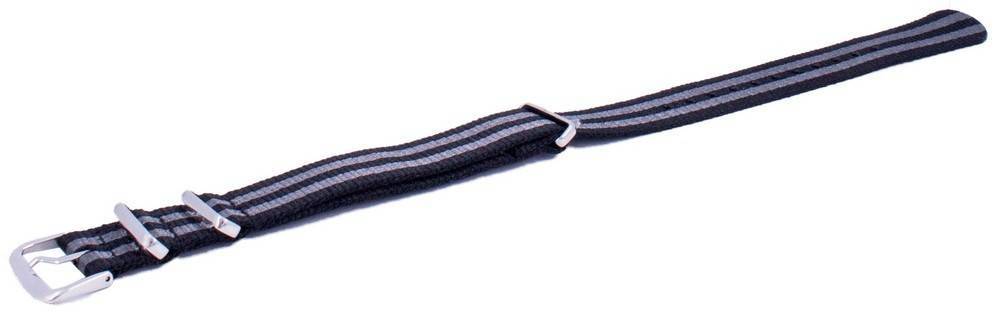 Ratio Brand NATOS16 Grey Nylon Watch Strap 18mm